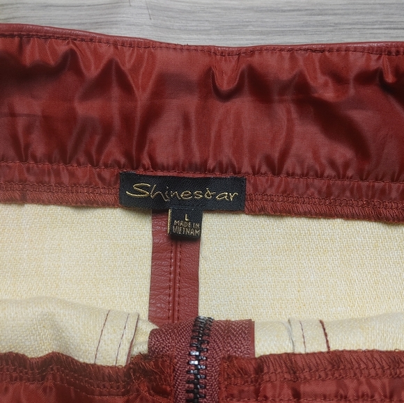 Shinestar Pleather Mini Skirt with front Zipper and Pockets High waisted mini - Picture 5 of 6